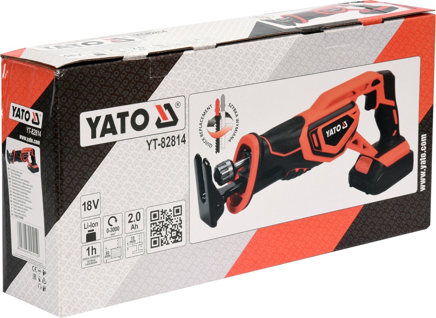 Akuga lineaarsaag Yato YT-82814 18V hind ja info | Elektrilised saed, mootorsaed ja tarvikud | kaup24.ee