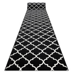 Rugsx ковровая дорожка Bcf Morad Trelis, чёрная / белая, 80 см цена и информация | Коврики | kaup24.ee