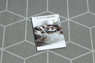Rugsx ковровая дорожка Cube, серая, 67 см цена и информация | Ковры | kaup24.ee