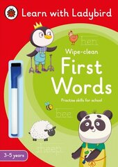 First Words: A Learn with Ladybird Wipe-Clean Activity Book 3-5 years: Ideal for home learning (EYFS) цена и информация | Книги для малышей | kaup24.ee