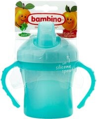 Tass silikoonist tilaga Bambino Easy Sip, sinine цена и информация | Бутылочки и аксессуары | kaup24.ee