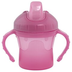 Эргономичная кружка c силиконовым носиком Bambino Easy Sip, розовая цена и информация | Бутылочки и аксессуары | kaup24.ee