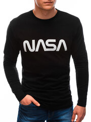 Мужская блузка с длинными рукавами L143, черная цена и информация | Meeste T-särgid | kaup24.ee
