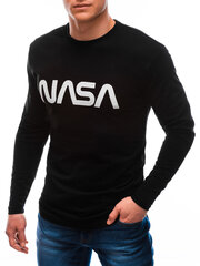 Мужская блузка с длинными рукавами L143, черная цена и информация | Meeste T-särgid | kaup24.ee