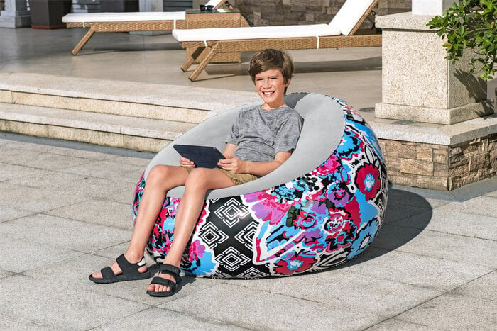 Täispuhutav tool Bestway Inflate-A-Chair Floral Street Art, 112 x 112 x 66 cm hind ja info | Täispuhutavad madratsid ja mööbel | kaup24.ee