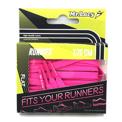 Mr.Lacy Runnies Lifestyle lapikud kingapaelad, roosa, 120 cm hind ja info | Rõivaste ja jalatsite hooldus | kaup24.ee