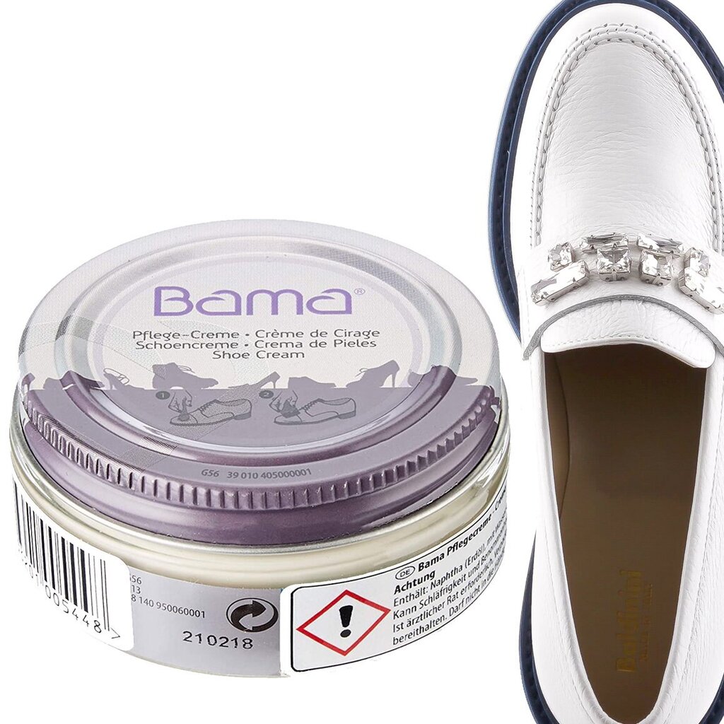 Valge värvi kreem siledale nahale Bama® - Bama Shoe Cream 002 hind ja info | Rõivaste ja jalatsite hooldus | kaup24.ee