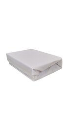 Водостойкая трикотаж Jersey простыня на резинке, Белая 80x160 см цена и информация | Сетки для кроватей | kaup24.ee