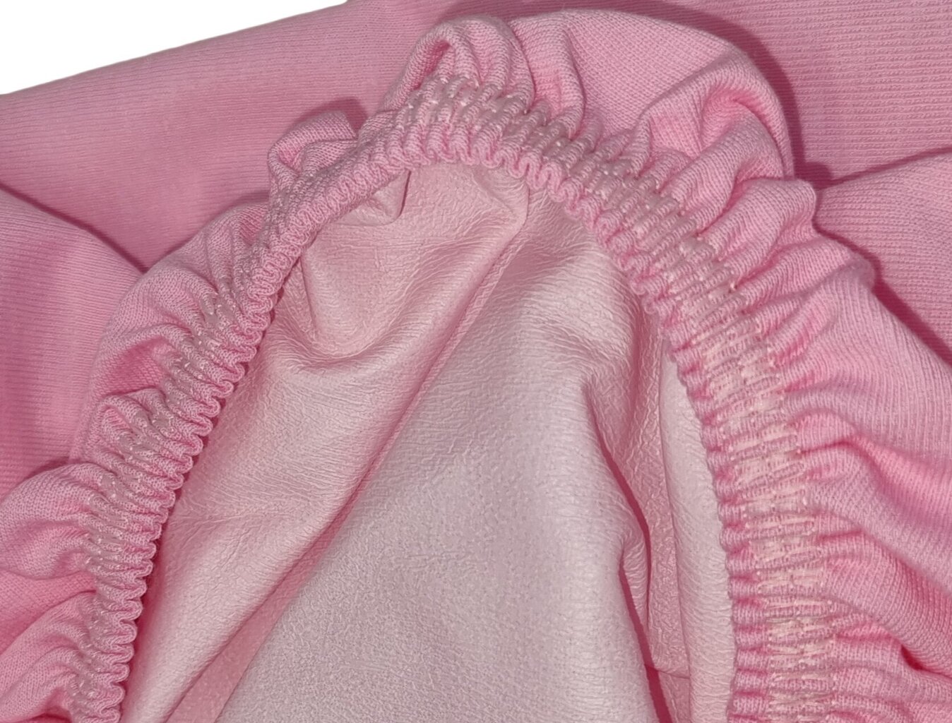 Veekindel trikotaažkangast lina Jersey kummiga, roosa 90x200 cm hind ja info | Voodilinad | kaup24.ee