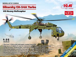 Liimitav mudel ICM 53054 US Heavy Helicopter Sikorsky CH-54A Tarhe 1/35 hind ja info | Liimitavad mudelid | kaup24.ee
