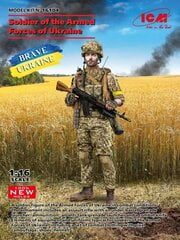 Liimitav mudel ICM 16104 Soldier of the Armed Forces of Ukraine 1/16 цена и информация | Склеиваемые модели | kaup24.ee