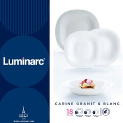 Luminarc обеденный сервиз Carine Grey White, 18 частей цена и информация | Посуда, тарелки, обеденные сервизы | kaup24.ee