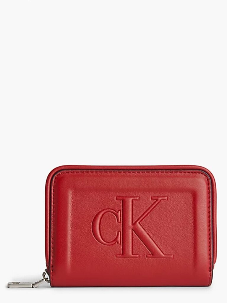 Calvin Klein Sculpted Med Zip Around Pipping Dark Candy Apple 545008773 hind ja info | Naiste rahakotid | kaup24.ee