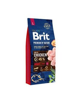 Brit Premium By Nature Adult suurt tõugu koertele kanaga, 15 kg цена и информация | Сухой корм для собак | kaup24.ee