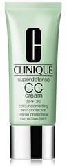 CC näokreem Clinique Superdefense CC SPF30, Medium Deep, 40 ml цена и информация | Кремы для лица | kaup24.ee