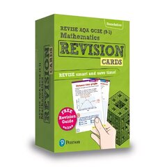 Pearson REVISE AQA GCSE (9-1) Maths Foundation Revision Cards: for home learning, 2022 and 2023 assessments and exams цена и информация | Книги для подростков и молодежи | kaup24.ee