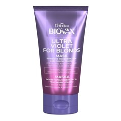 Интенсивная восстанавливающая тонизирующая маска для светлых и седых волос L'biotica Biovax Ultra Violet For Blonds Mask, 150 мл цена и информация | Маски, масла, сыворотки | kaup24.ee