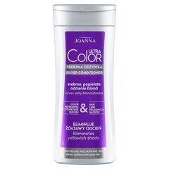 Palsam blondidele, heledatele ja hallidele juustele, eemaldab kollaka tooni Joanna Ultra Color Silver Conditioner For Blond Lightened & Grey Hair, 200g hind ja info | Juuksepalsamid | kaup24.ee