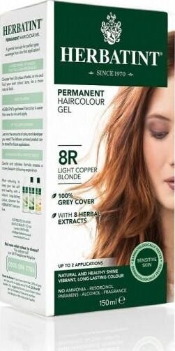 Kauapüsiv juuksevärv Herbatint R 8R vase seeria, hele vaskblond hind ja info | Juuksevärvid | kaup24.ee