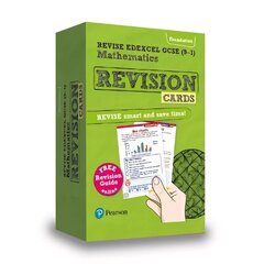 Pearson REVISE Edexcel GCSE (9-1) Maths Foundation Revision Cards: for home learning, 2022 and 2023 assessments and exams hind ja info | Noortekirjandus | kaup24.ee