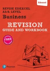 Pearson REVISE Edexcel AS/A level Business Revision Guide & Workbook: for home learning, 2022 and 2023 assessments and exams цена и информация | Книги по экономике | kaup24.ee