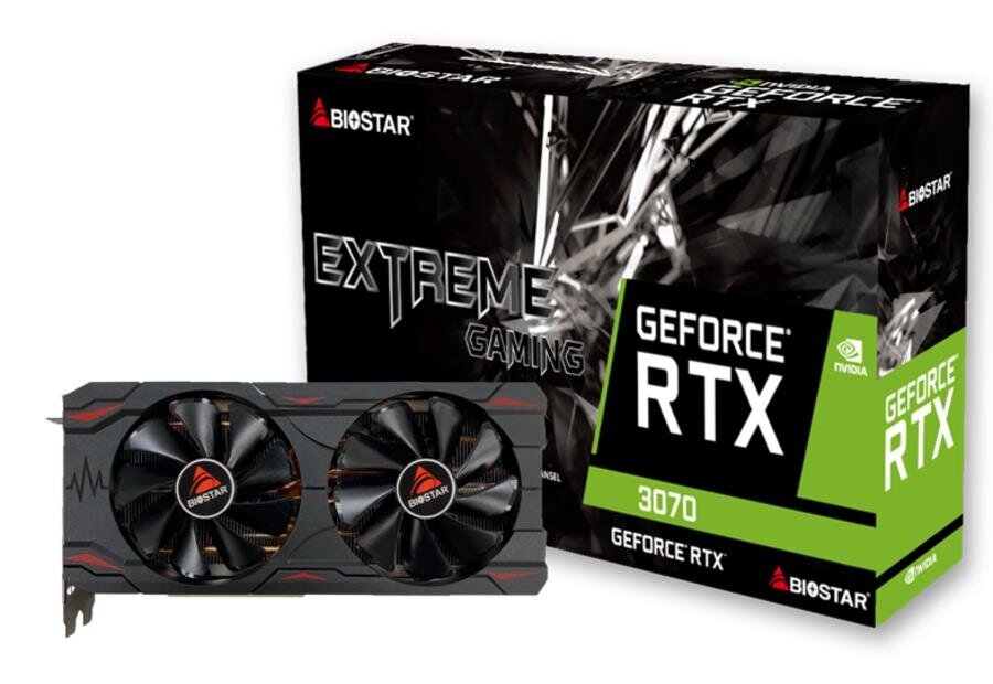 Biostar Nvidia GeForce RTX 3070 VN3706RM82 цена и информация | Videokaardid (GPU) | kaup24.ee