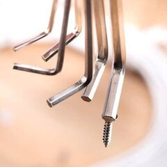 Набор шестигранных ключей Deli Tools Hex, 1,5-6 мм, серебристый цена и информация | Механические инструменты | kaup24.ee