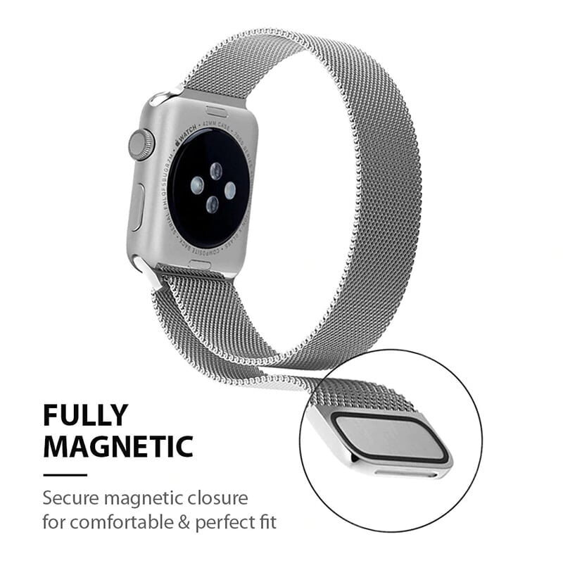 Crong Milano Steel telefonile Apple Watch 38/40/41mm, kuldne цена и информация | Nutikellade ja nutivõrude tarvikud | kaup24.ee