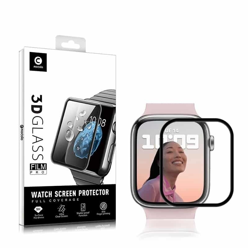 Kaitseklaas Mocolo 3D Glass Full Glue kellale Apple Watch 7 45 mm цена и информация | Nutikellade ja nutivõrude tarvikud | kaup24.ee