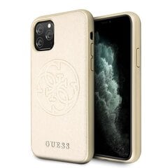 Telefoniümbris Guess Saffiano 4G Circle telefonile iPhone 11 Pro, kuldne hind ja info | Telefoni kaaned, ümbrised | kaup24.ee