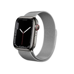 Kellarihm Crong Milano Steel kellale Apple Watch 42/44/45 mm, hõbedane hind ja info | Nutikellade ja nutivõrude tarvikud | kaup24.ee