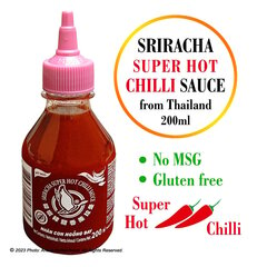 Sriracha Super Hot Chili kaste ilma maitsetugevdajata, SRIRACHA SUPER HOT CILLI SAUCE NO MSG (Glutamat), Flying Goose Brand, 200 ml. hind ja info | Kastmed | kaup24.ee