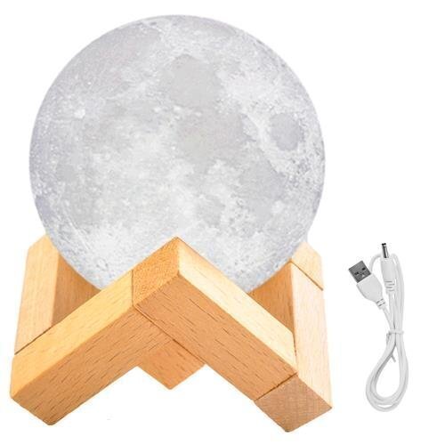Laualamp Led Moon, valge, 120 mm цена и информация | Laualambid | kaup24.ee