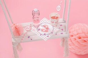 Одноразовые бумажные стаканчики Baby Shower, 220 мл, 6 шт, цвет: розовый, 6225 цена и информация | Праздничная одноразовая посуда | kaup24.ee