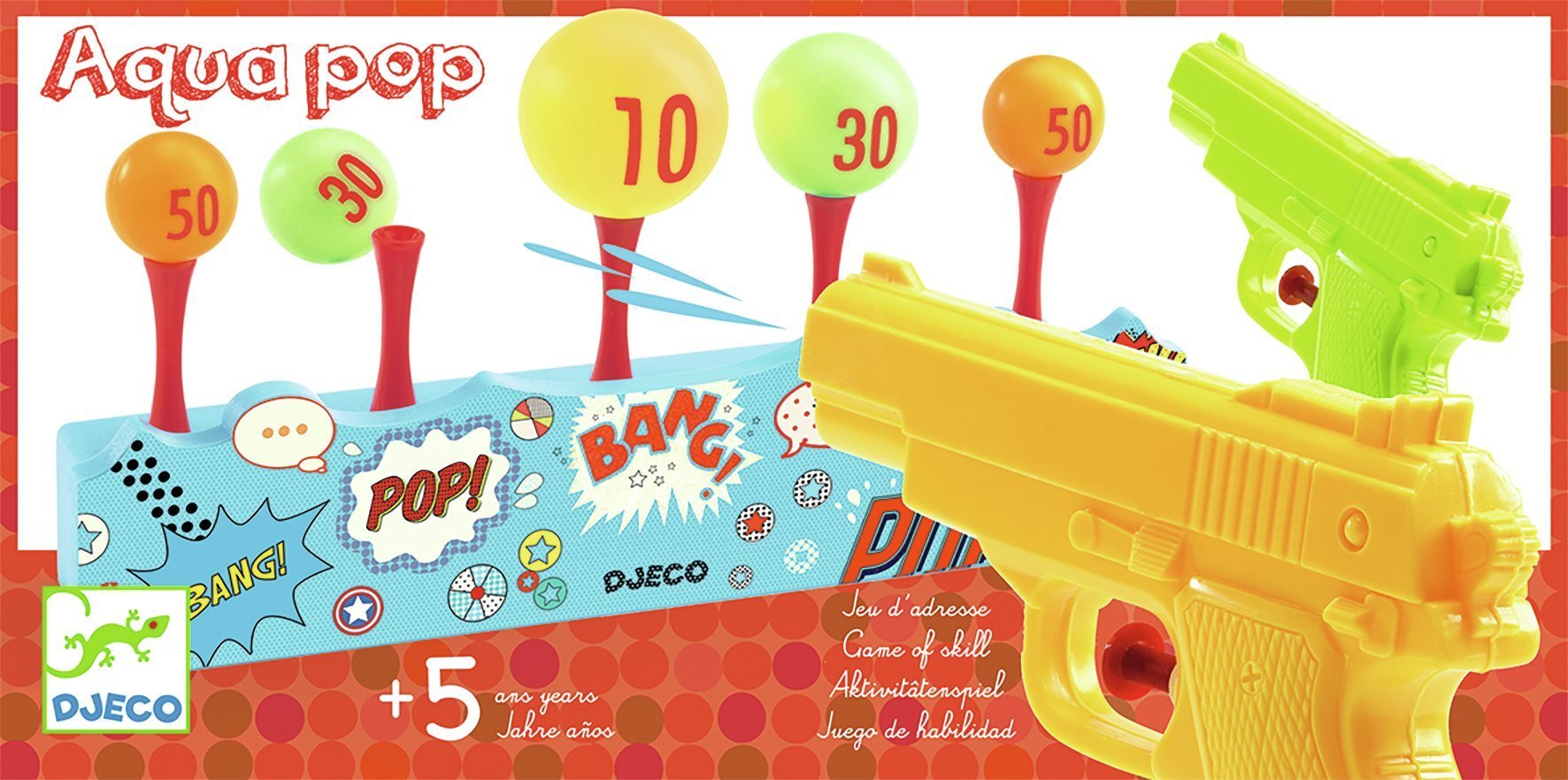 Veepüstoli mäng Djeco Aqua Pop DJ02048 hind ja info | Mänguasjad (vesi, rand ja liiv) | kaup24.ee