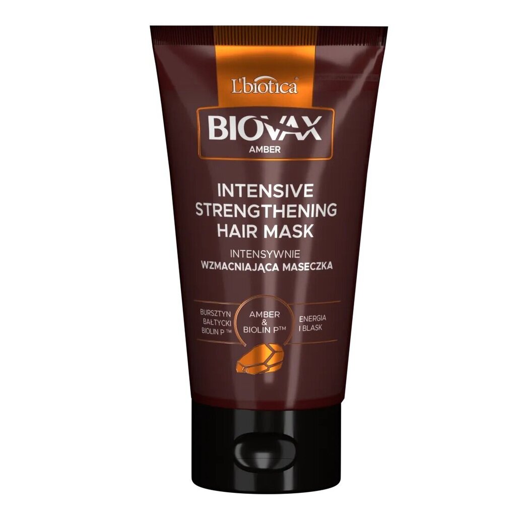 Intensiivselt tugevdav juuksemask Baltic Amber ja Biolin P L'biotica Biovax Amber, 150ml hind ja info | Maskid, õlid, seerumid | kaup24.ee