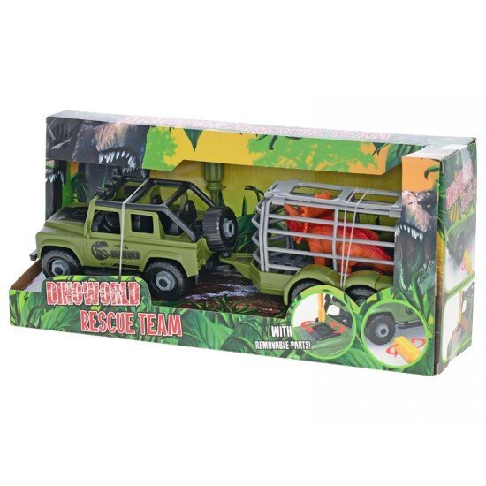 Auto koos haagisega Dino World, 33 cm hind ja info | Poiste mänguasjad | kaup24.ee