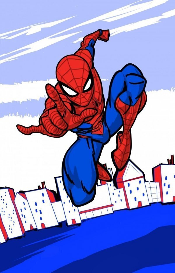 Laste rätik Spiderman 30 x 50 cm hind ja info | Rätikud, saunalinad | kaup24.ee