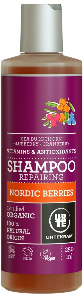 Taastav šampoon Urtekram Nordic berries 250 ml цена и информация | Šampoonid | kaup24.ee