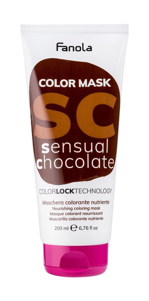 Tooniv juuksemask Fanola color Mask Sensual Chocolate, 200ml hind ja info | Juuksevärvid | kaup24.ee