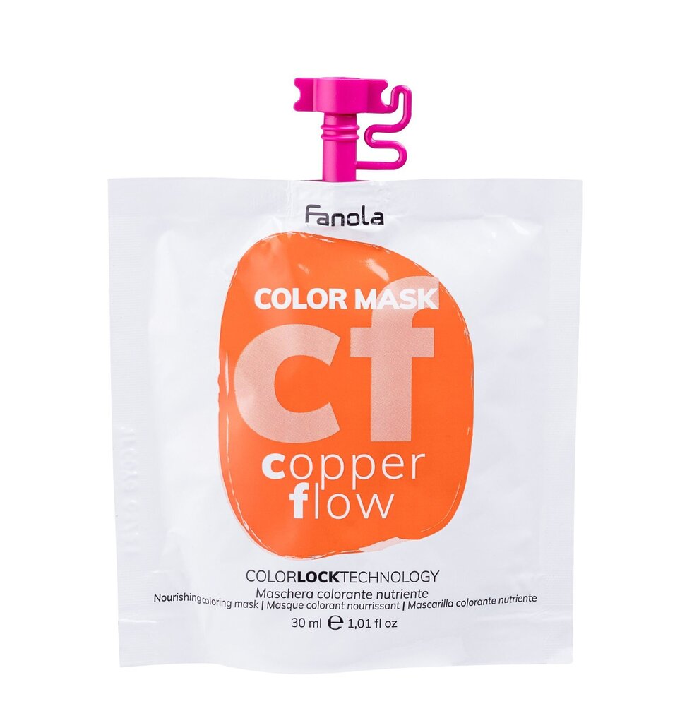 Tooniv juuksemask Fanola color Mask Copper Flow, 30ml hind ja info | Juuksevärvid | kaup24.ee
