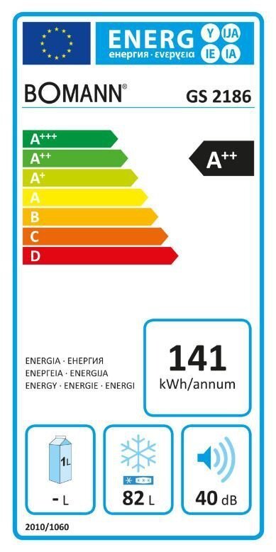 Bomann GS2186W hind ja info | Sügavkülmikud ja külmakirstud | kaup24.ee