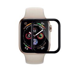 LCD kaitsev karastatud klaas 3D Full Glue Apple Watch 44mm must hind ja info | Nutikellade ja nutivõrude tarvikud | kaup24.ee