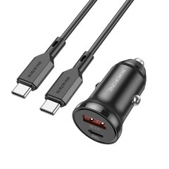 Автомобильная зарядка Borofone BZ18A USB-A/Type-C PD20W+QC3.0 черная цена и информация | Зарядные устройства для телефонов | kaup24.ee
