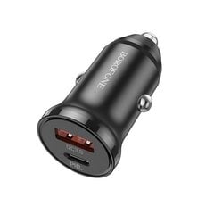 Автомобильная зарядка Borofone BZ18A USB-A/Type-C PD20W+QC3.0 белая цена и информация | Зарядные устройства для телефонов | kaup24.ee