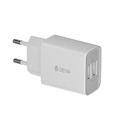 Laadija Devia Smart 2 USB pesaga (2,4A) + Type-C, valge hind ja info | Mobiiltelefonide laadijad | kaup24.ee