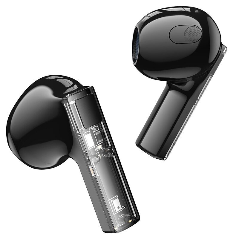 Juhtmevabad kõrvaklapid Borofone BW23 Crystal Bean Transparent Edition TWS must hind ja info | Kõrvaklapid | kaup24.ee
