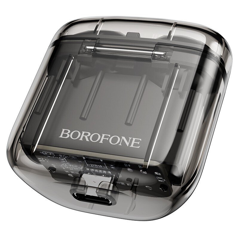 Juhtmevabad kõrvaklapid Borofone BW23 Crystal Bean Transparent Edition TWS must hind ja info | Kõrvaklapid | kaup24.ee