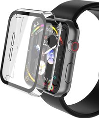 LCD kaitsev karastatud klaas 360 degree cover Apple Watch 45mm läbipaistev hind ja info | Nutikellade ja nutivõrude tarvikud | kaup24.ee