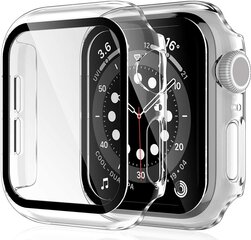 LCD kaitsev karastatud klaas 360 degree cover Apple Watch 45mm läbipaistev hind ja info | Nutikellade ja nutivõrude tarvikud | kaup24.ee